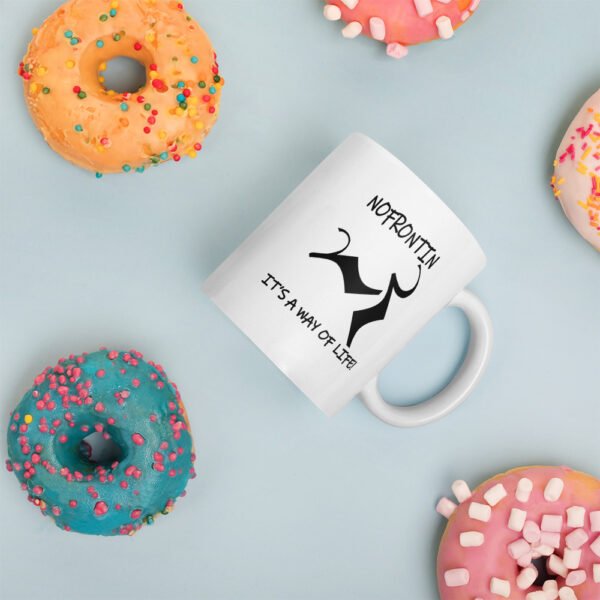 NF White glossy mug